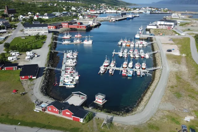 Bobilparkering på Servicekaia