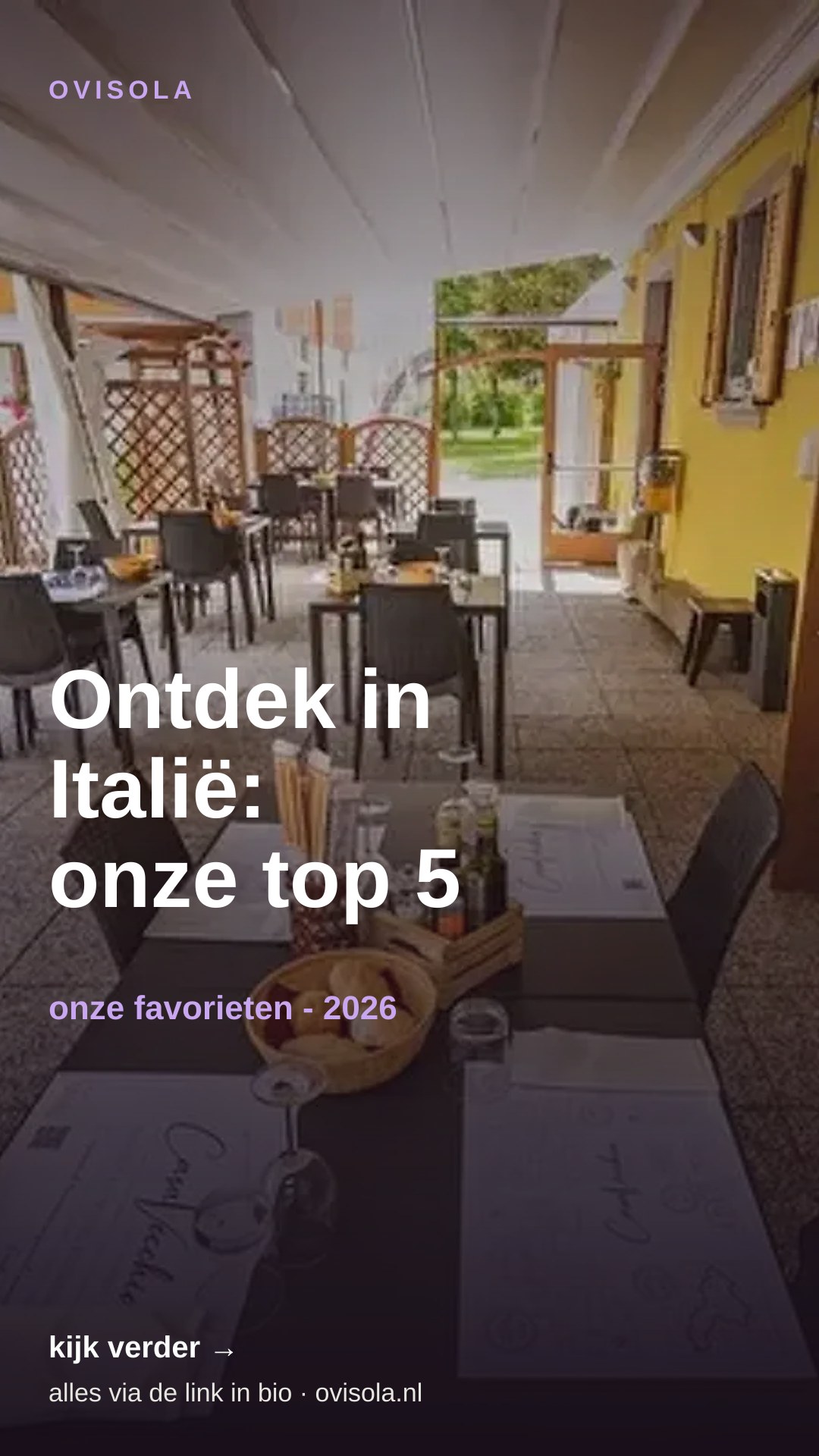 Ontdek in Italië: onze top 5